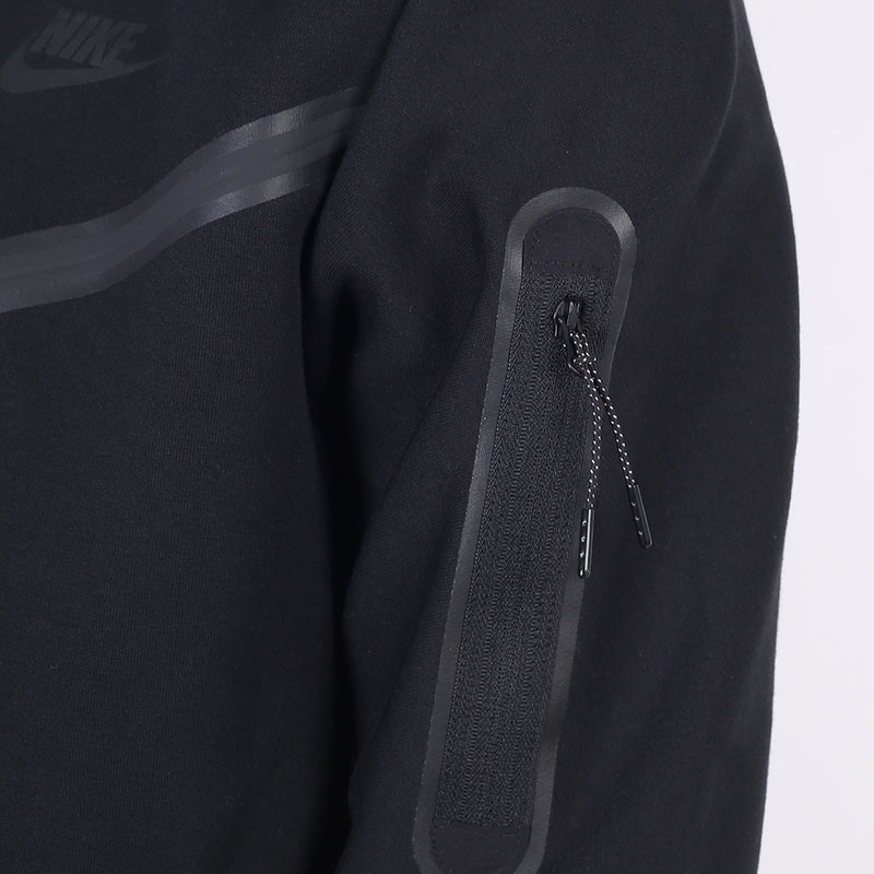 мужская черная толстовка Nike Tech Fleece Hoodie Full-Zip CU4489-010 - цена, описание, фото 2